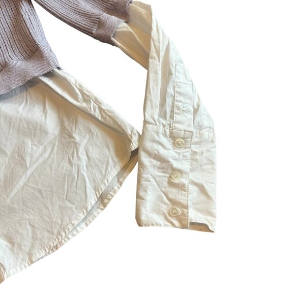 Veronica Beard Kaley Mixed Media Layered Sweater Shirt Metallic Size XS Women's - Picture 7 of 12